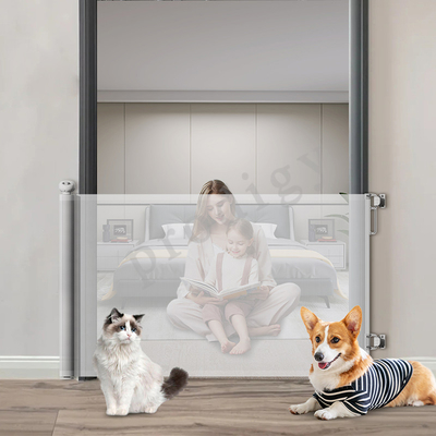 CPC/EN1930 Portale retrattile per bambini senza pugni Extra 120 pollici per animali domestici Mesh Doo Rportale di sicurezza per porta