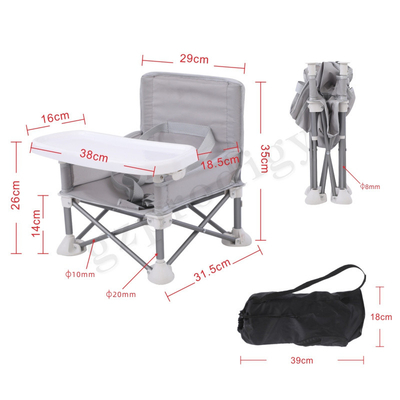 Sedia pieghevole del bambino della lega di alluminio con Tray Multicolor Portable