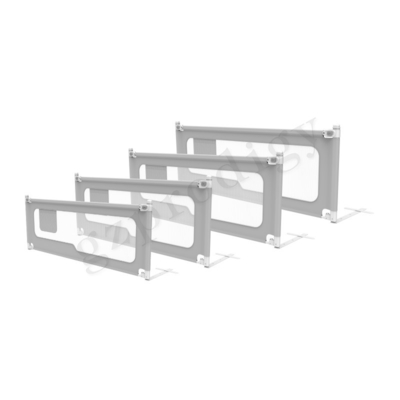 Sollevamento staccabile visibile di Grey Iron Baby Bed Rail verticalmente