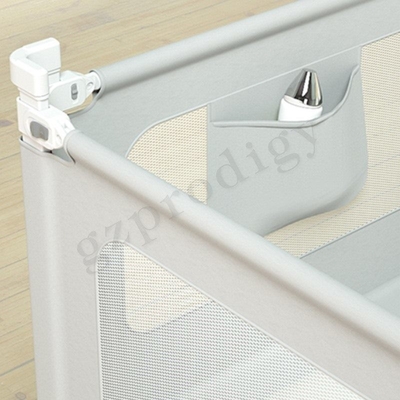 Sollevamento staccabile visibile di Grey Iron Baby Bed Rail verticalmente