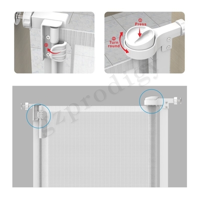 Recinto ritrattabile leggero robusto Durable White Color dell'animale domestico del portone del bambino