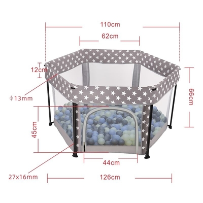 Uso dell'interno ed all'aperto del metallo del tessuto del bambino di Playard di piegatura del box portatile multifunzionale di viaggio