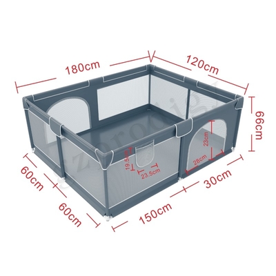 Bambino portatile Playard della grande del bambino di Prodigy 2.2m del box del bambino iarda dell'interno respirabile quadrata del gioco
