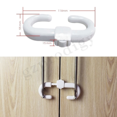 Serrature di sicurezza dell'armadio da cucina dell'ABS di forma di C, serratura multifunzionale di sicurezza del bambino