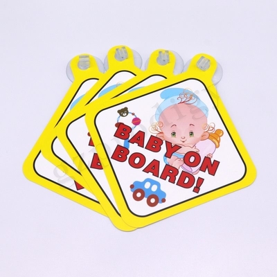 Prodigy PVC Materials car sign 127 * 127mm leggero colorato carino bambino a bordo auto segno