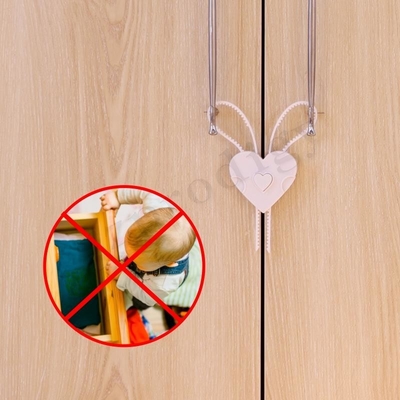 Colore bianco innocuo per i bambini pieghevole non adesivo della serratura di sicurezza della maniglia di porta
