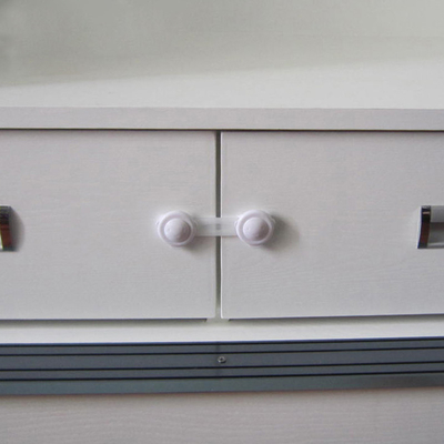Fermo bianco di plastica adesivo multiuso del cassetto del Governo della serratura di sicurezza del bambino