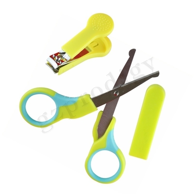 Kit per unghie per neonati Kit per manicure per neonati e confezione di forbici per unghie per neonati con spioncino di sicurezza per neonati