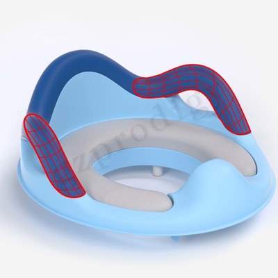 Robusto seggiolino da addestramento per toilette per bambini vasino in ABS colore blu o rosa