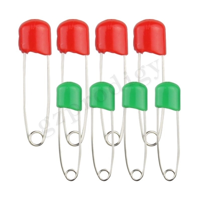 Spille da balia decorative in acciaio al carbonio per bambini Colore verde e giallo