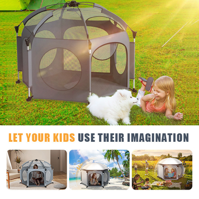 Installi in seconda tenda del gioco del giardino di pop-up con Mesh Hole Lightweight ingrandetto