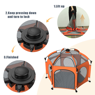 iarda del gioco del bambino di 162cm che piega protezione UV Grey Color di pop-up della tenda dell'interno del gioco