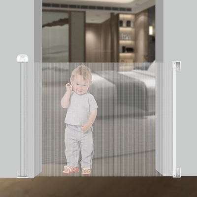 Portale scorrevole di sicurezza per animali da compagnia regolabile per bambini rimbalzo automatico
