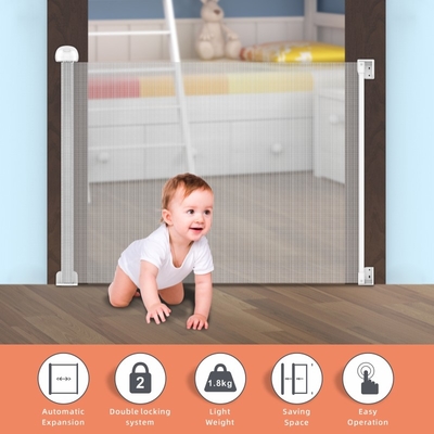 Spazio risparmiato Sicurezza Porta retrattile per bambini Bianco Grigio Nero Colore
