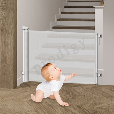 EN71 Cancelletto retrattile per bambini fino a 500 cm Super Wide Mesh Dog Stairs Barrier Baby Safe Fence Gate