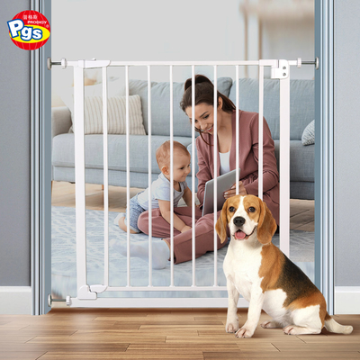 Porta di sicurezza per cani per scale Chiusura automatica Porta di sicurezza per bambini in metallo per bambini con pressione montata